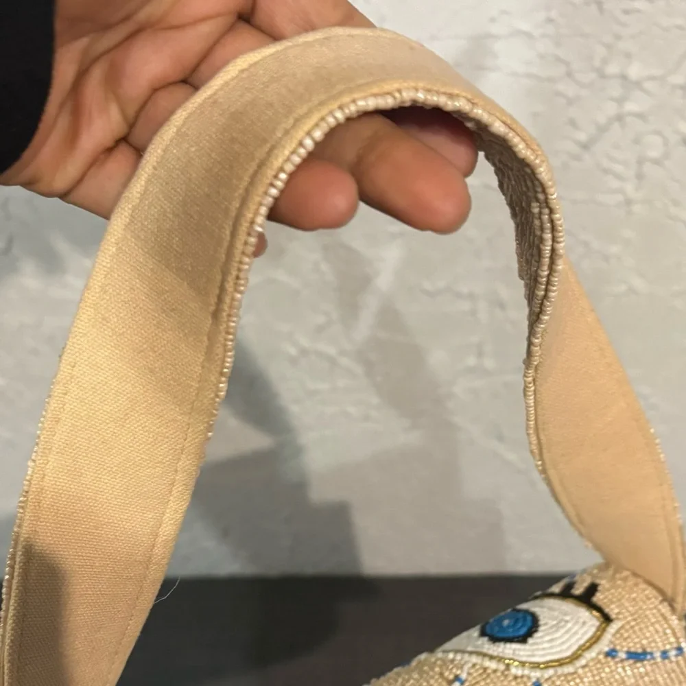 America & Beyond *FLAWED Celestial Evil Eye Beaded Bag Viral Blogger Favorite - Picture 8 of 10